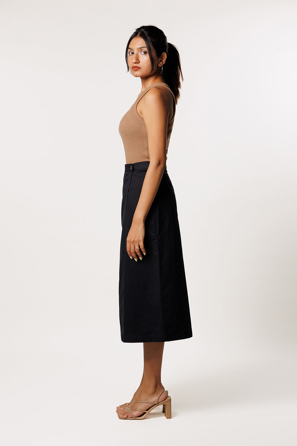 All Black A-Line Skirt