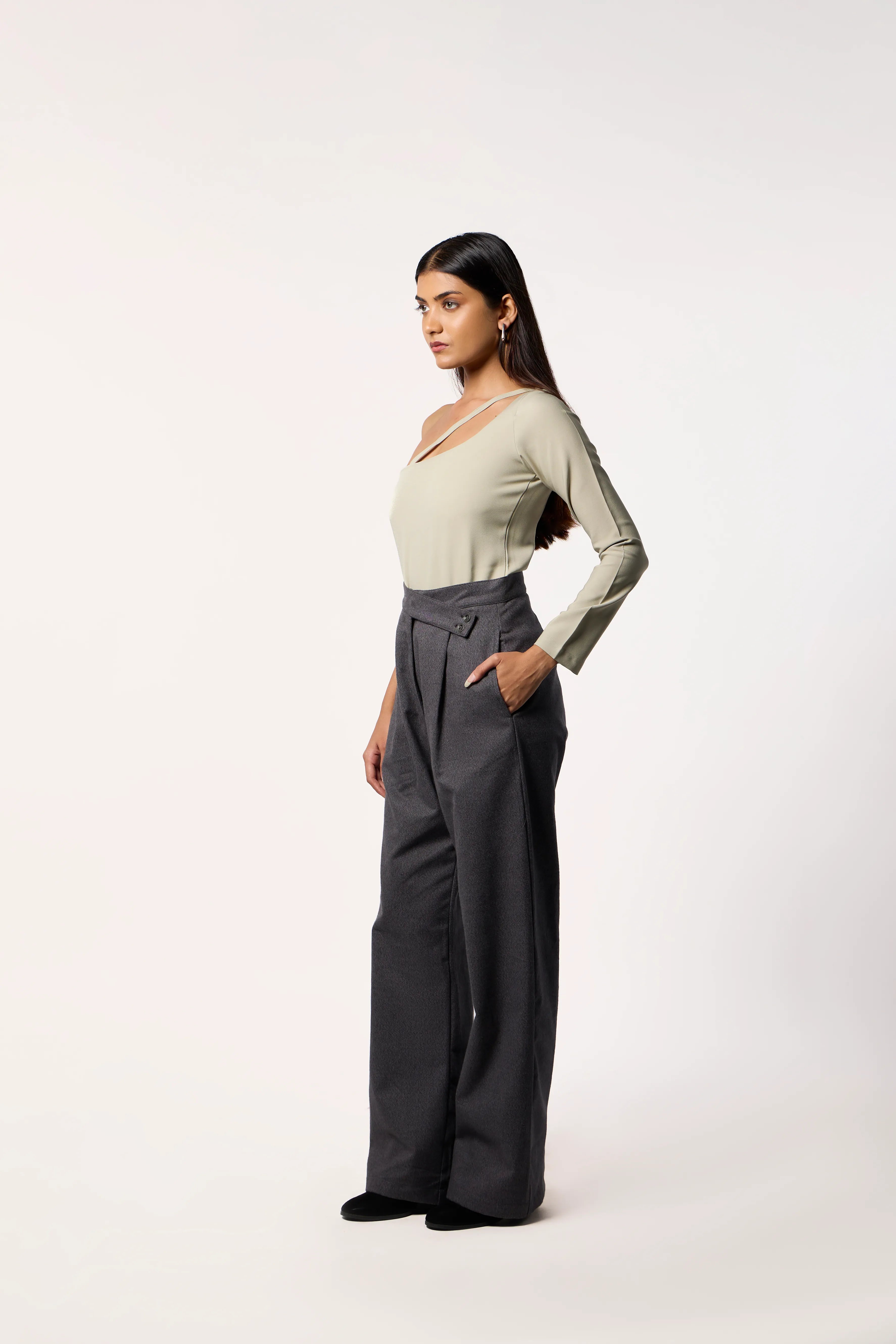 To One Side Bodysuit- Sage Green
