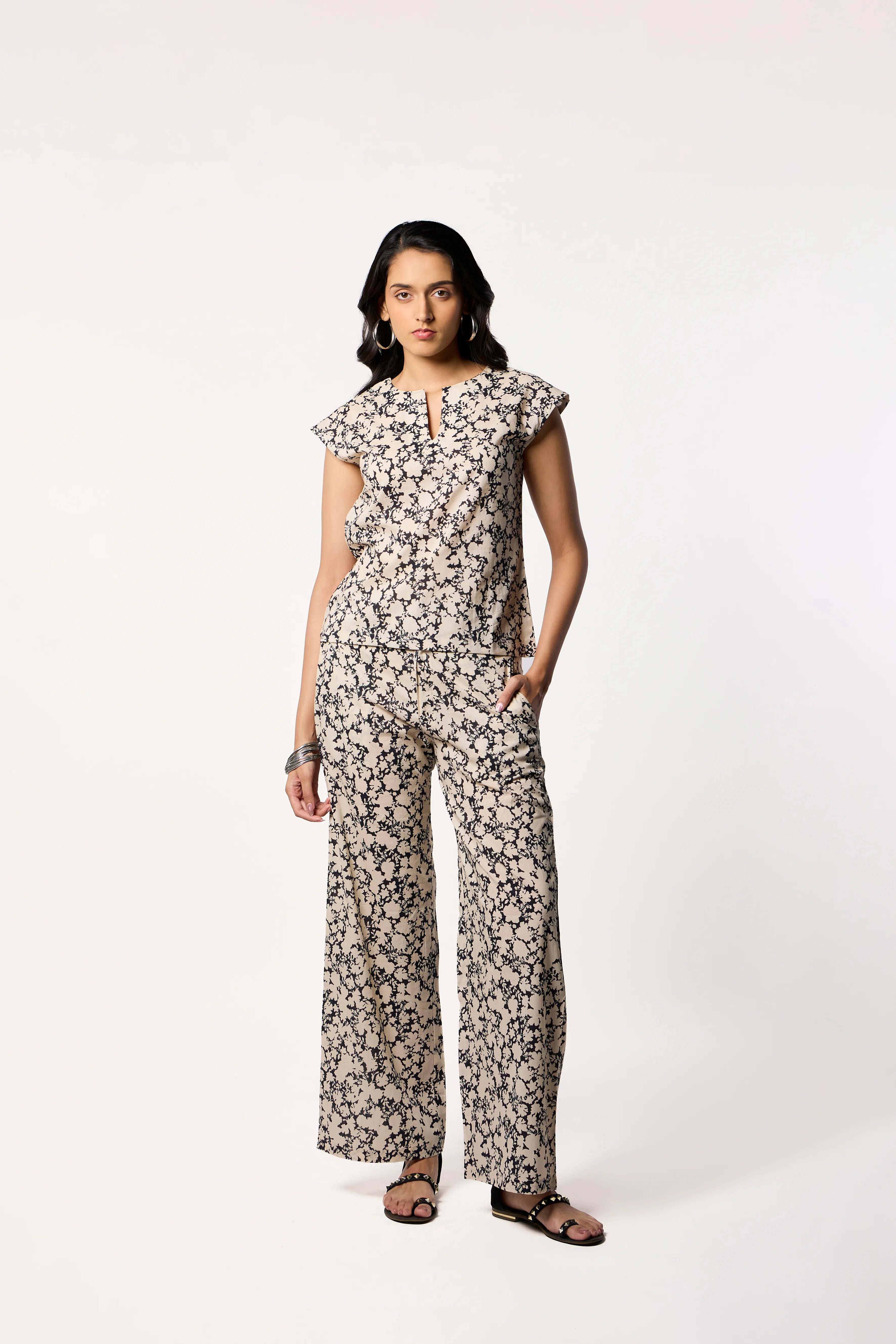 B/W Printed Co-ord