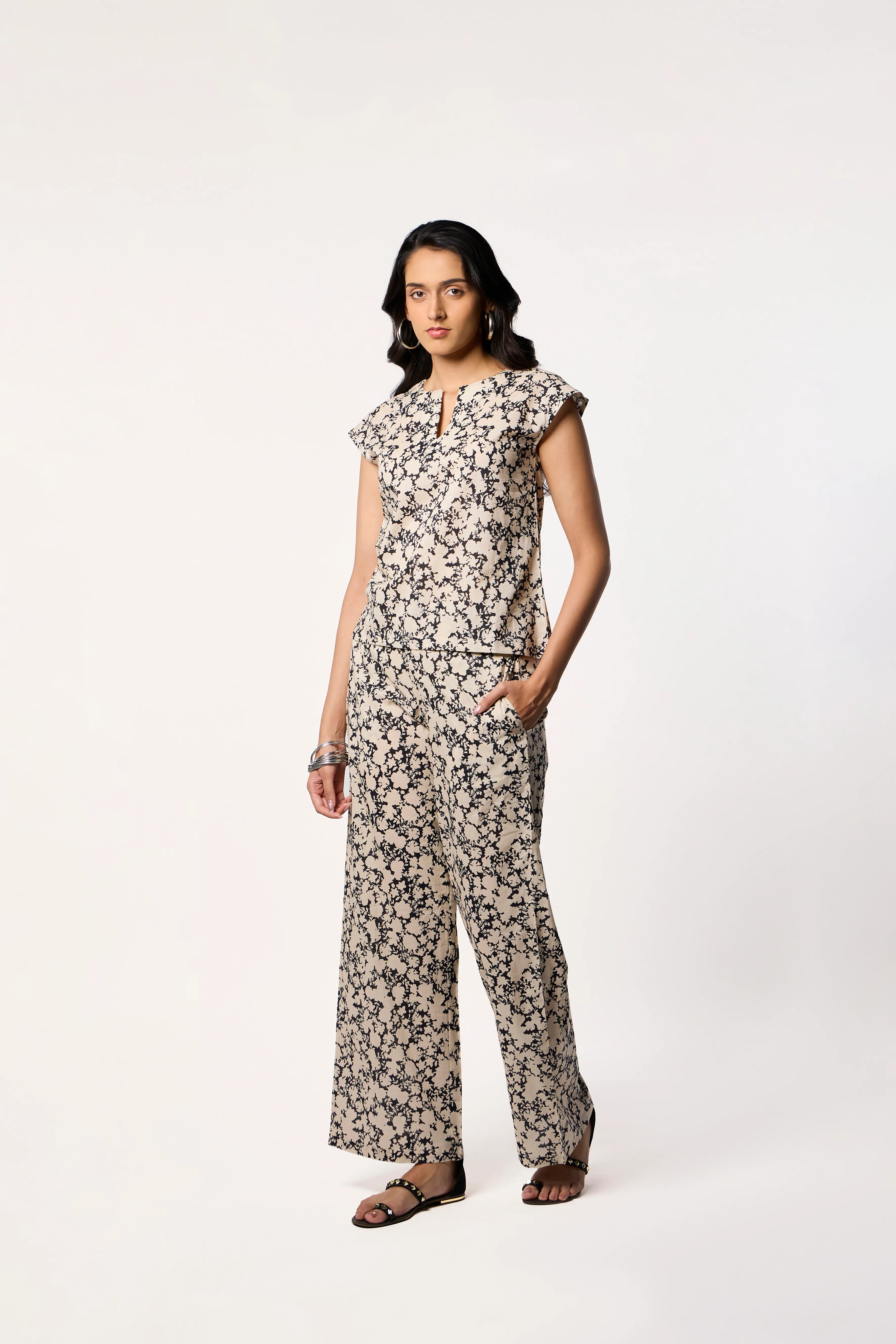 B/W Printed Co-ord