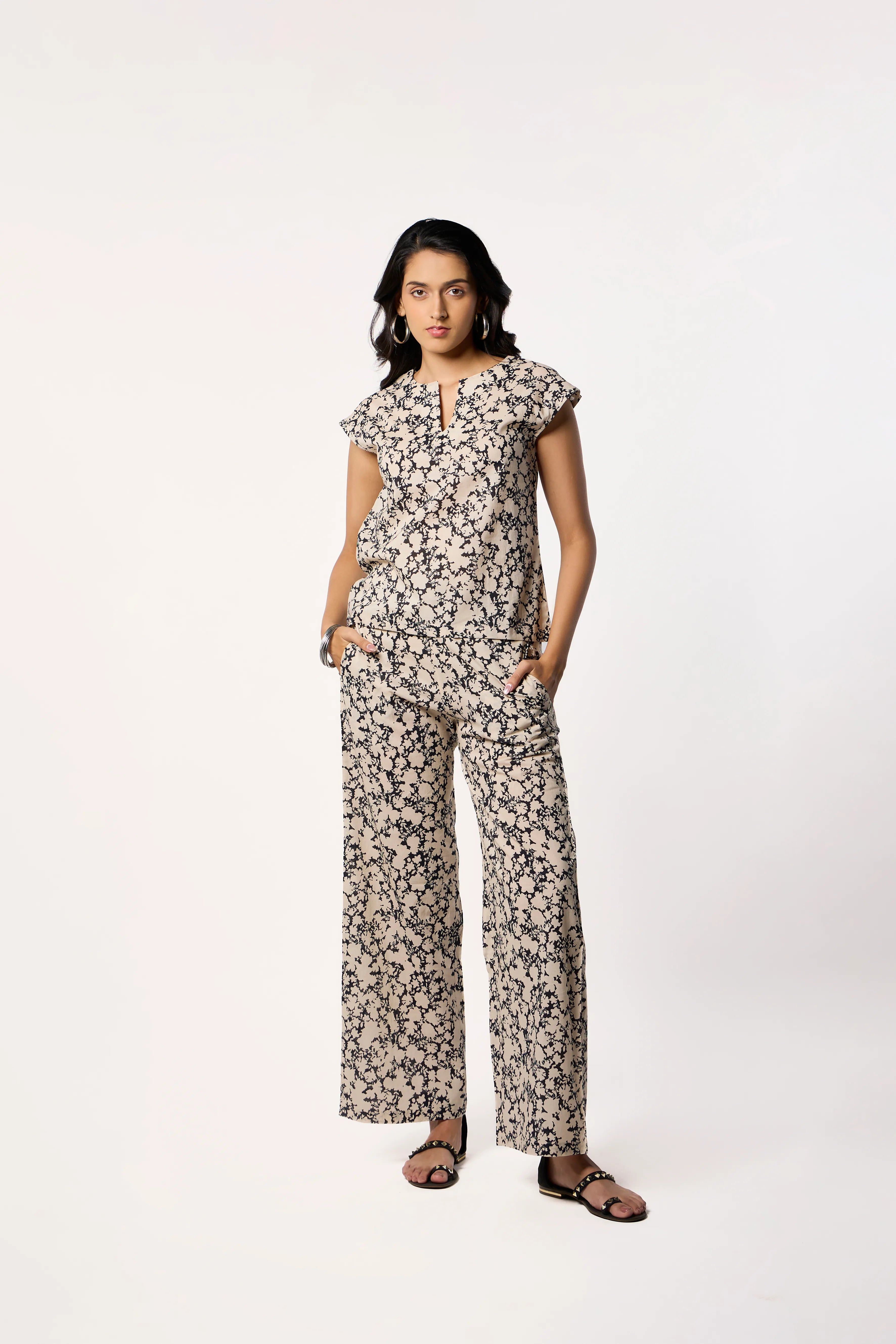 B/W Printed Co-ord