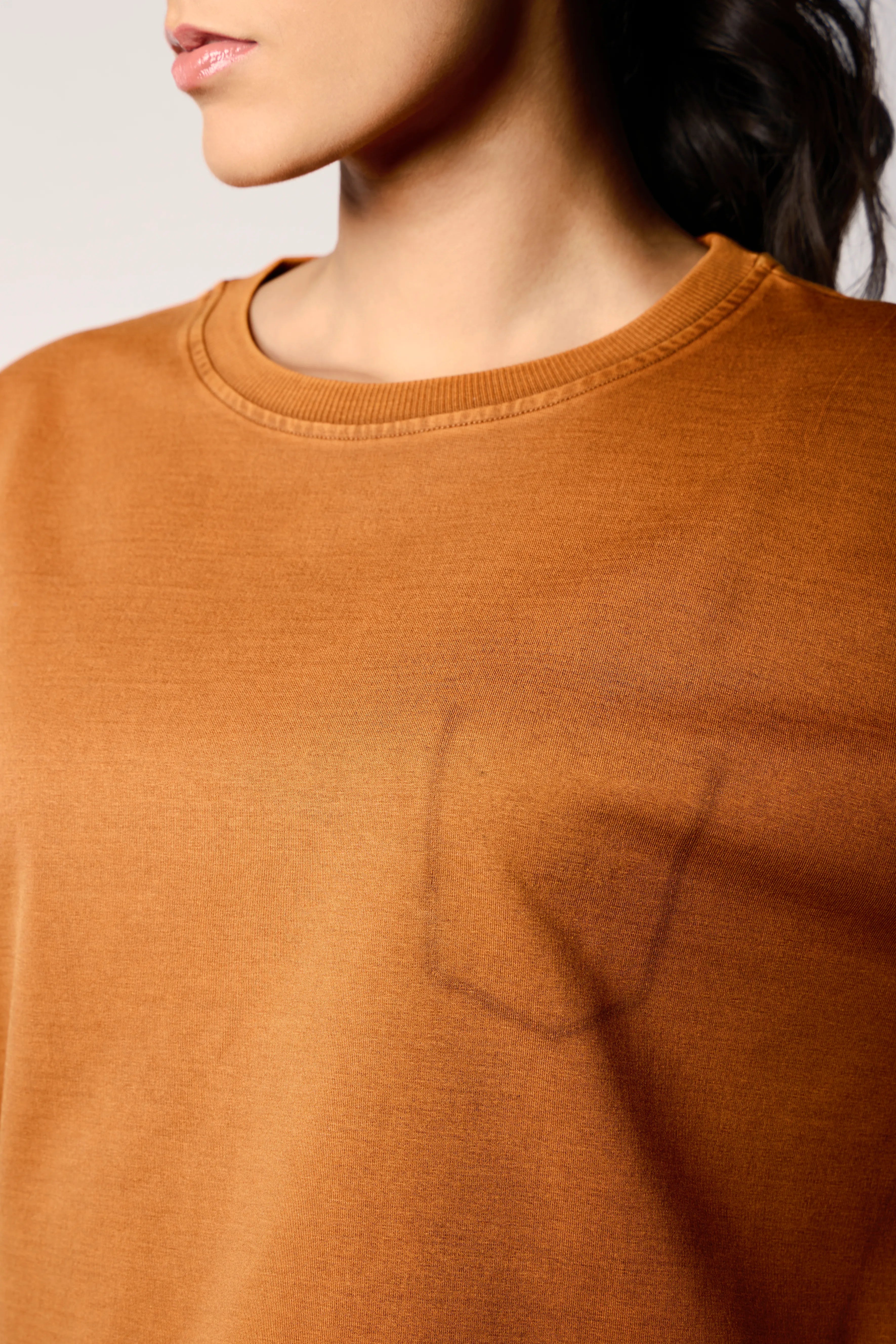 Washed Crop Tee- Rust