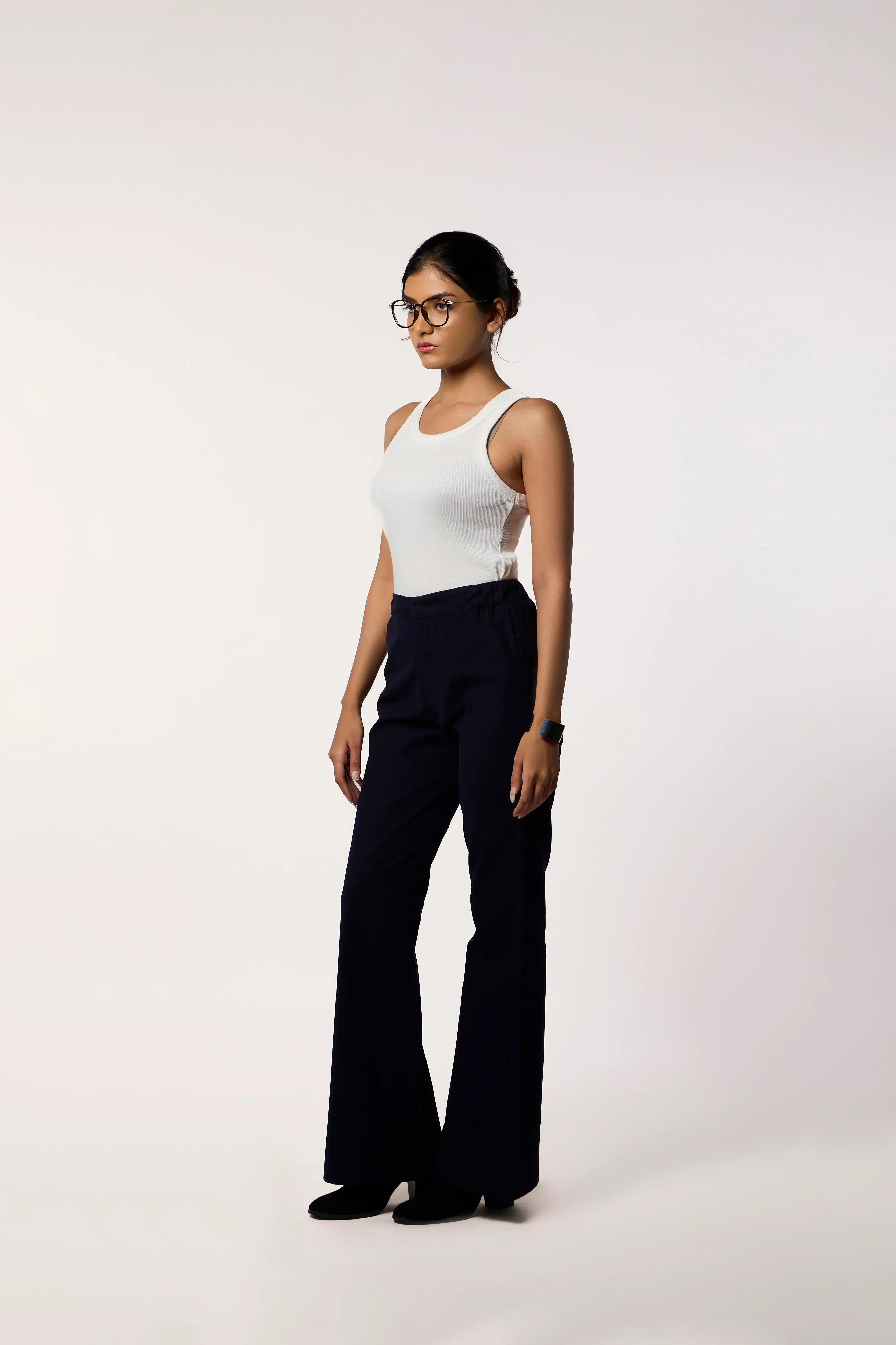 Corded Navy Trousers
