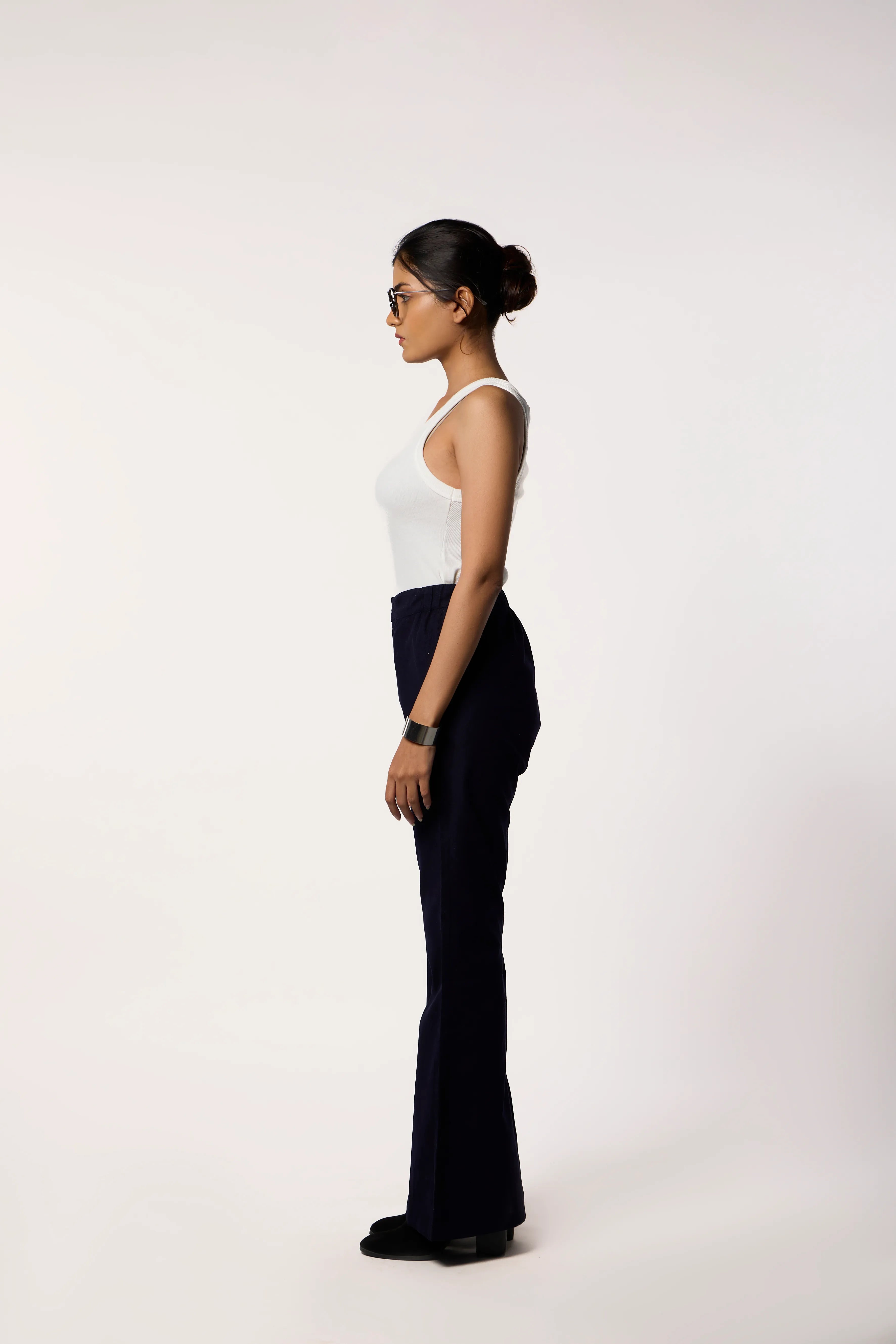 Corded Navy Trousers