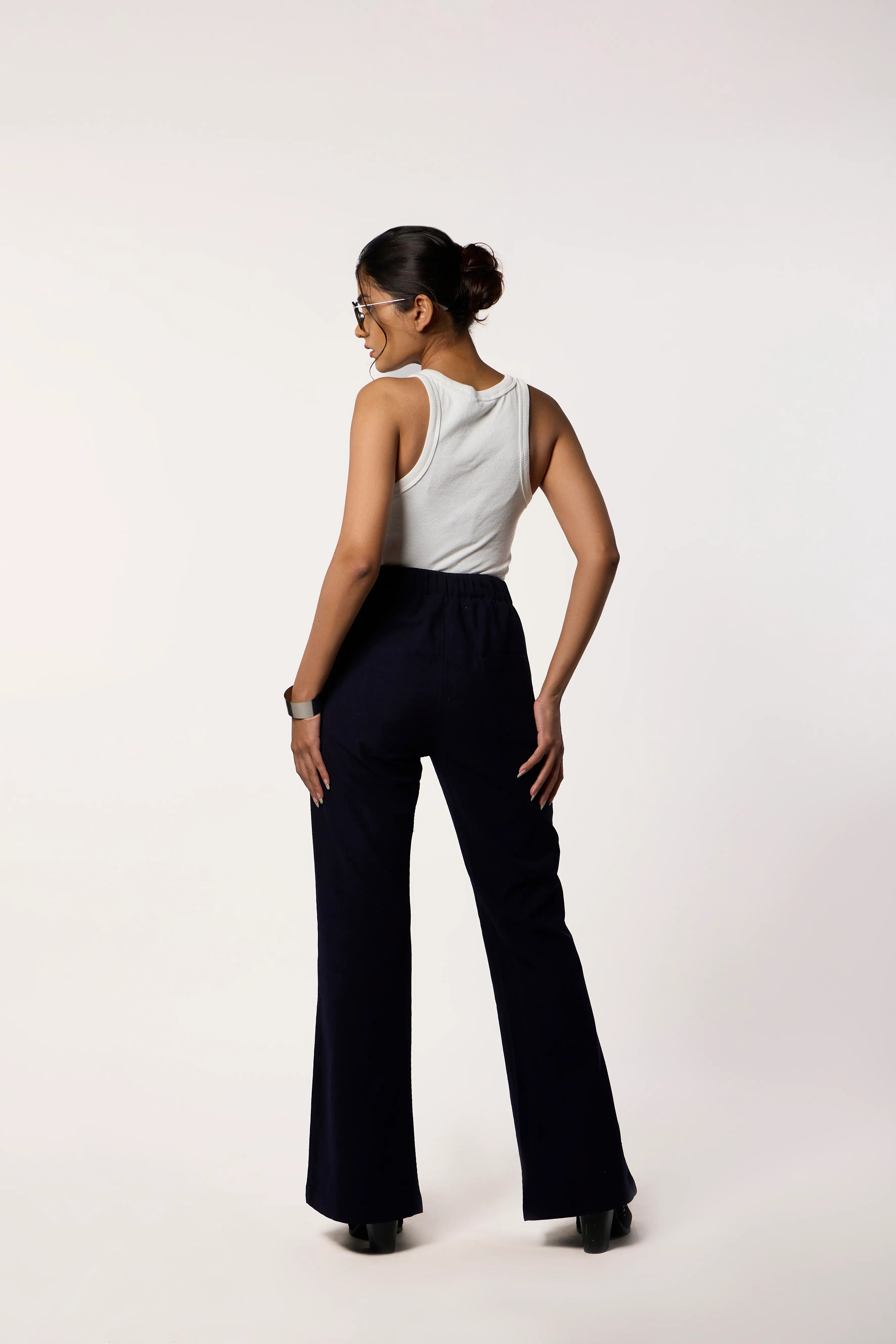 Corded Navy Trousers