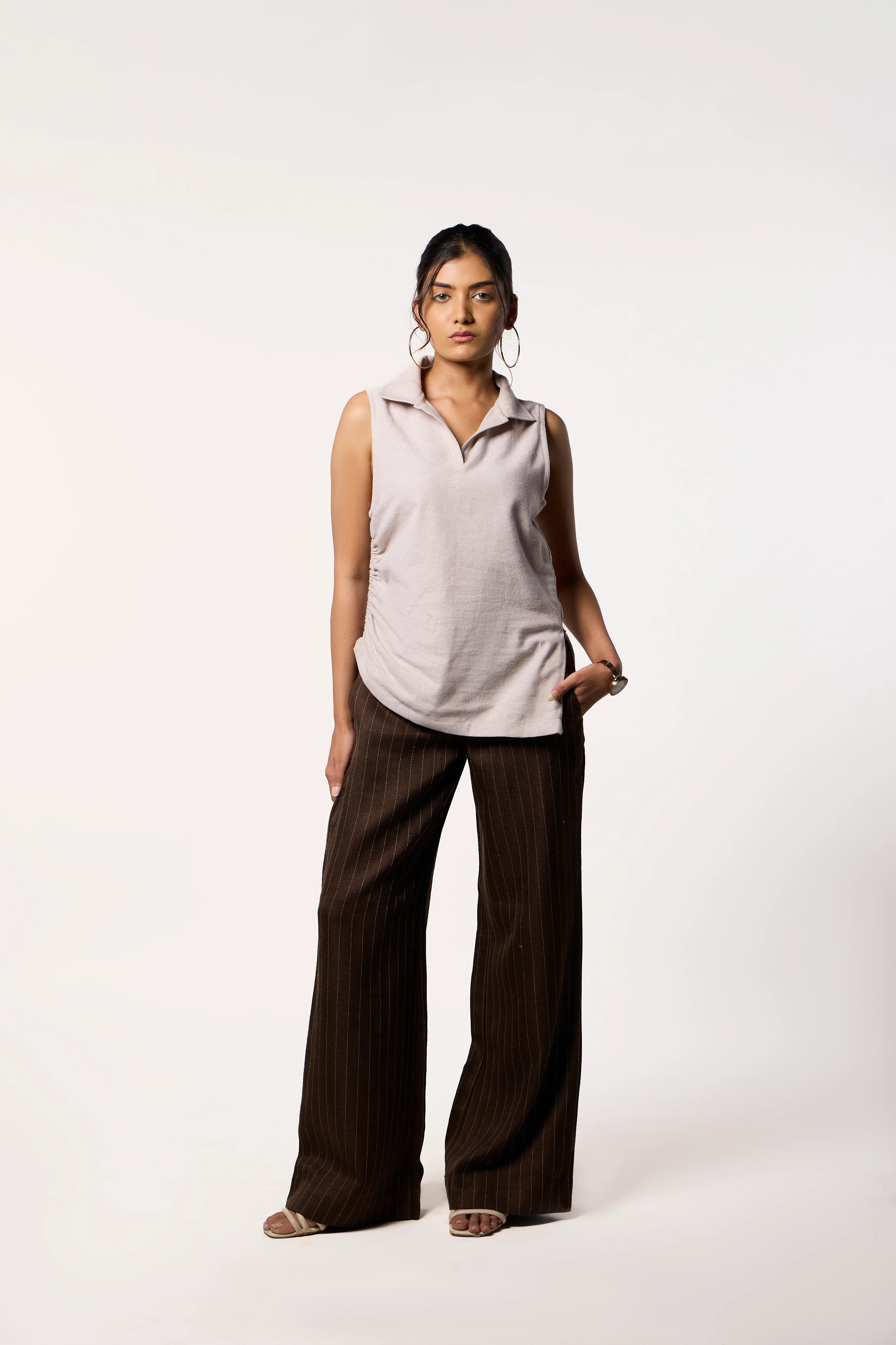 Asymmetric Polo Top