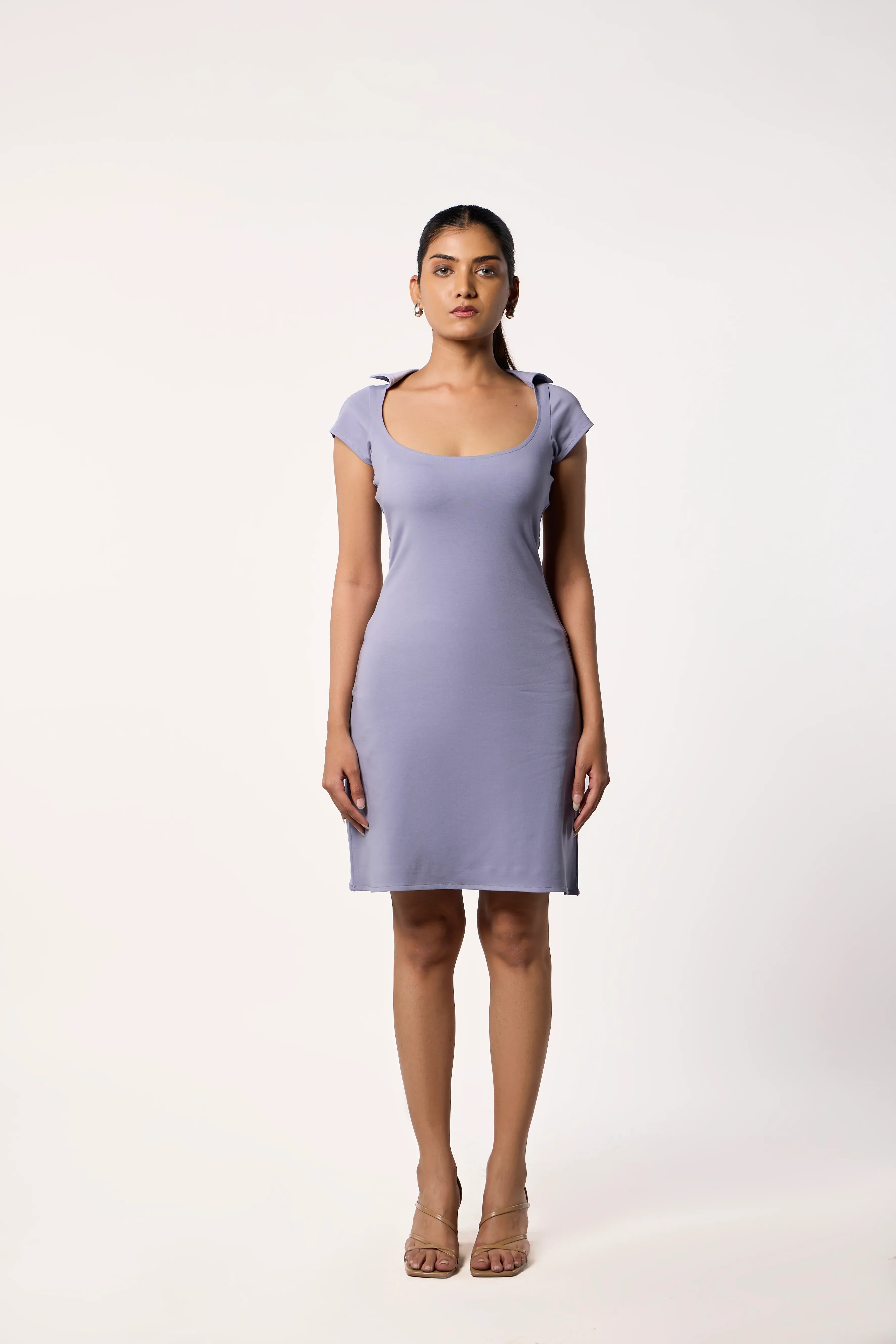 Scoop Bodycon Dress- Lavender