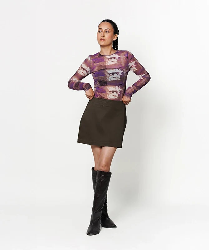 Army Top Stitch Skirt