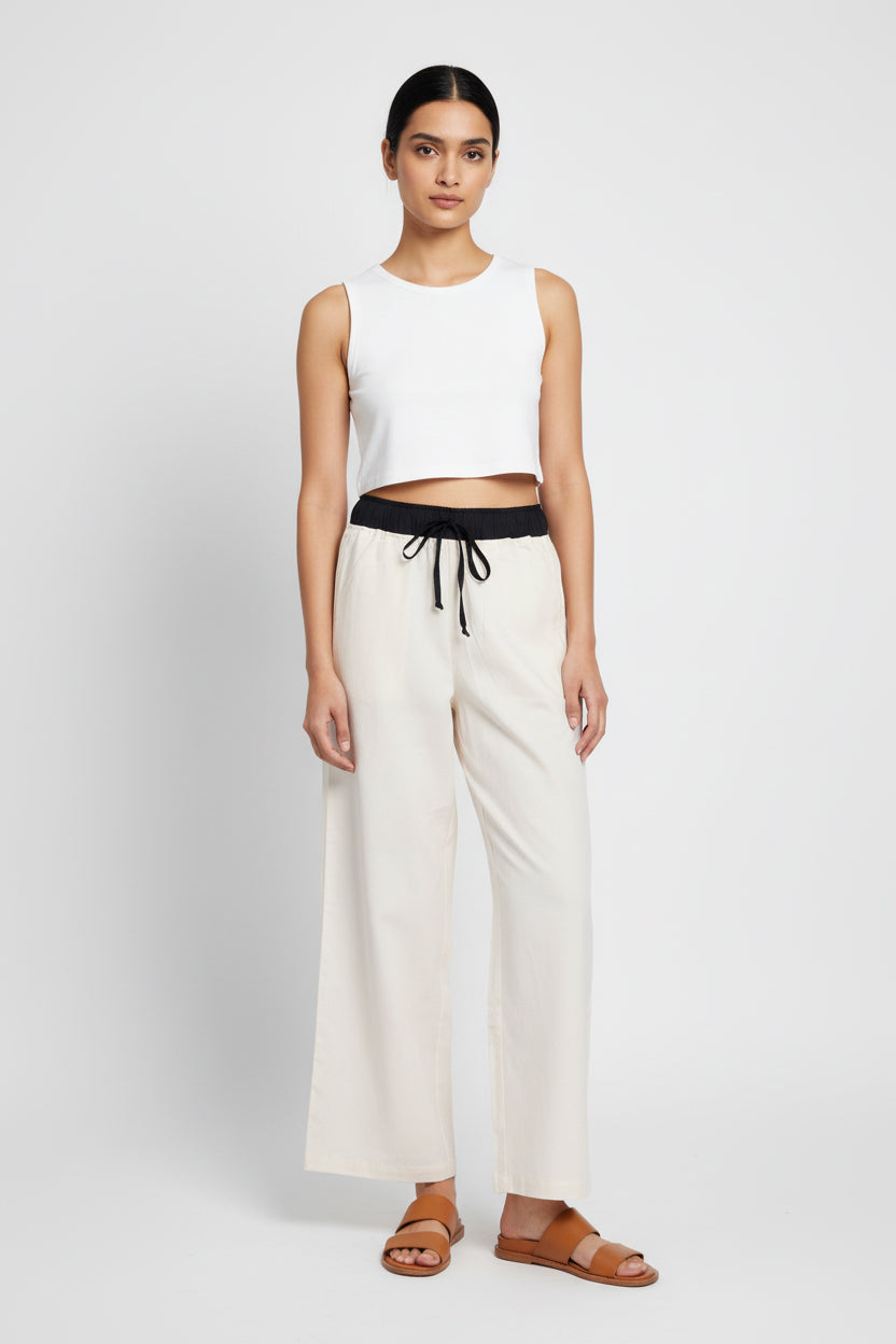 B/W Cotton Pants