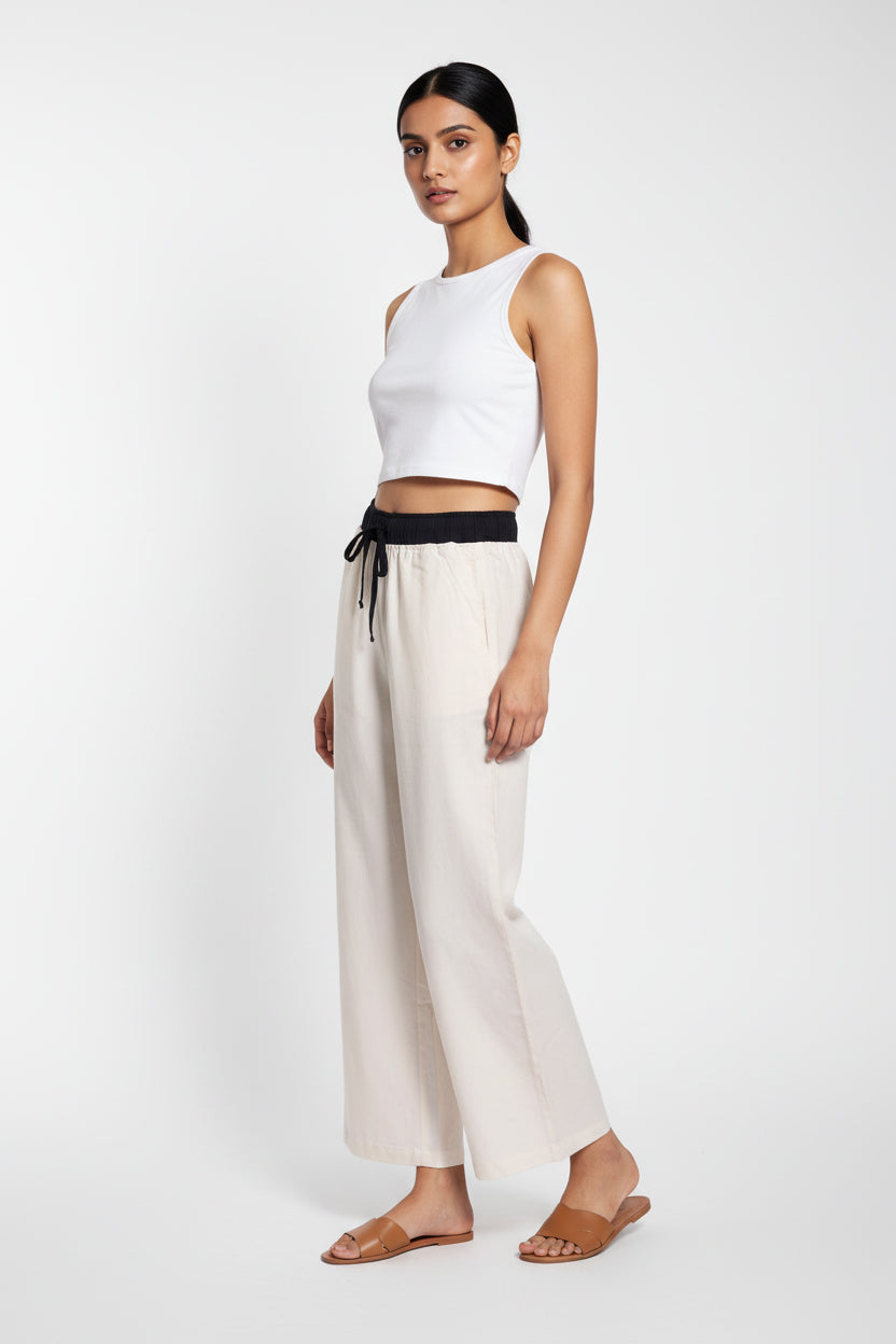 B/W Cotton Pants