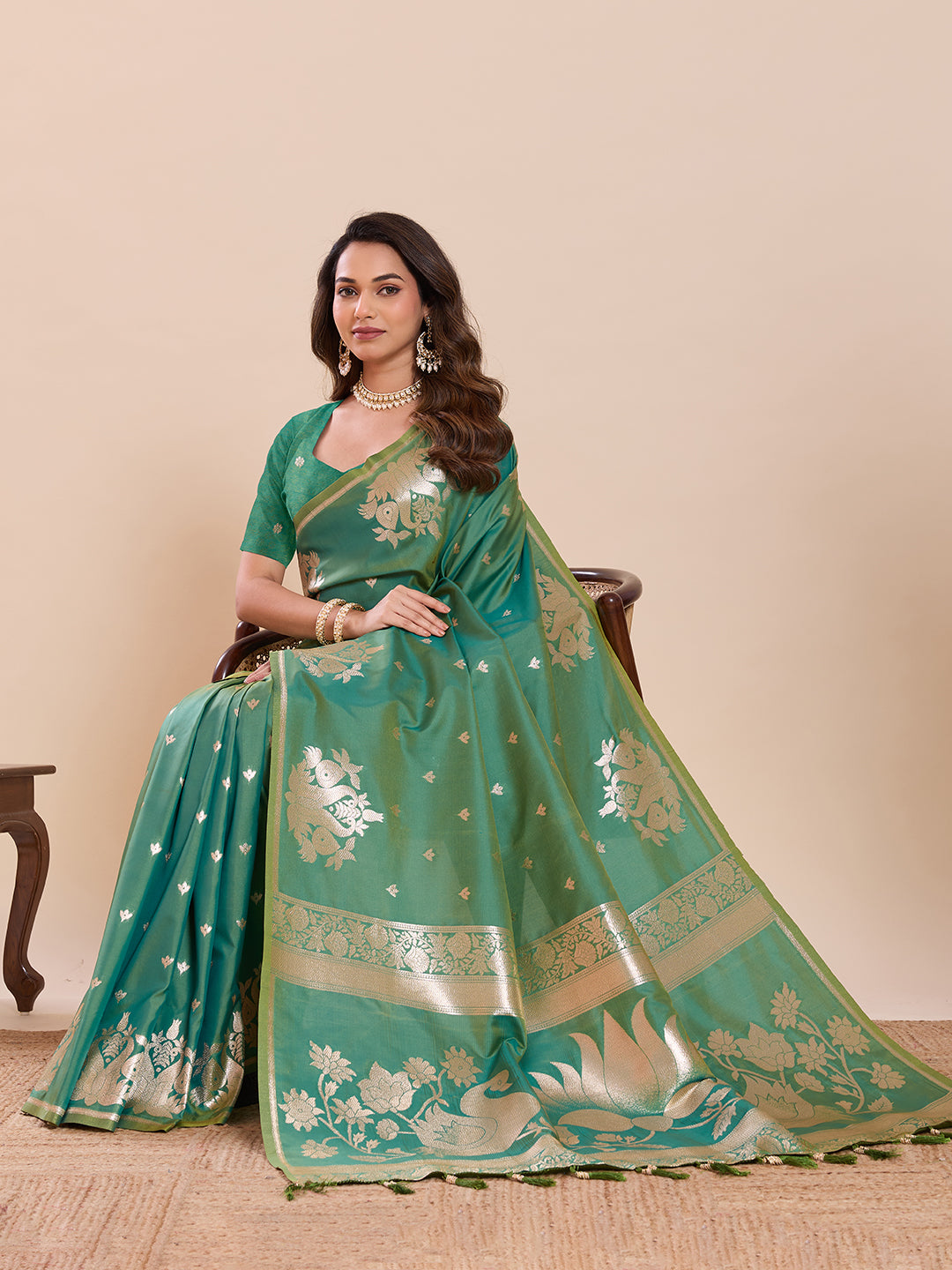 SWAN PAITHANI ST-GREEN