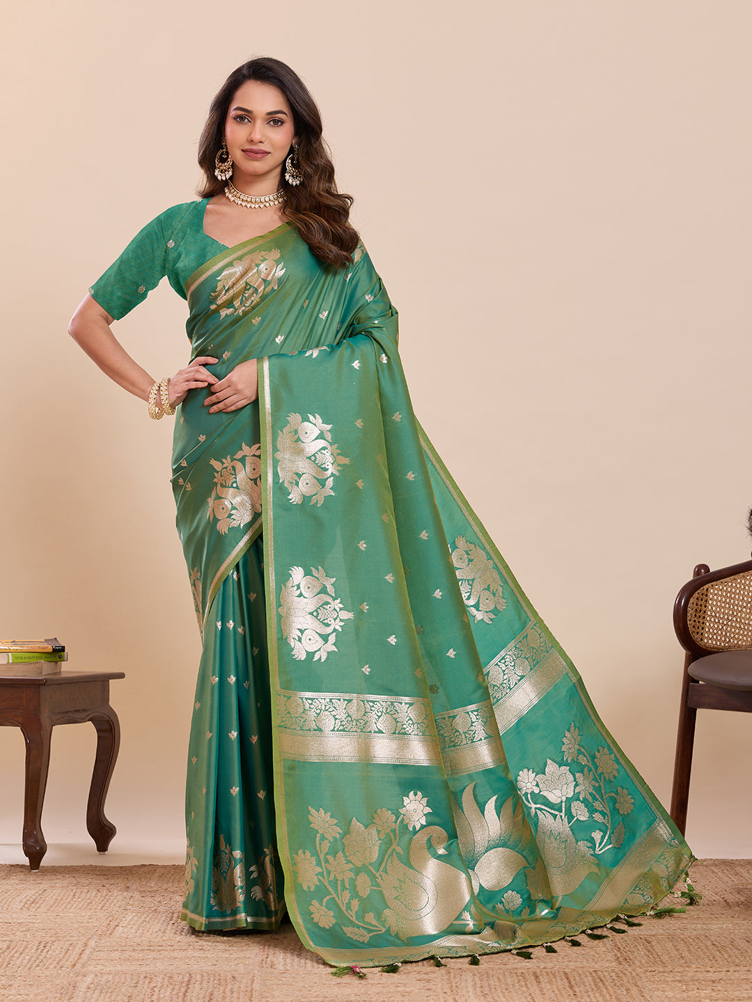 SWAN PAITHANI ST-GREEN