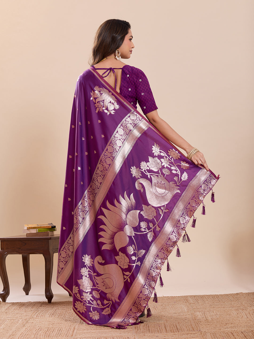 SWAN PAITHANI ST-OPERA PURPLE