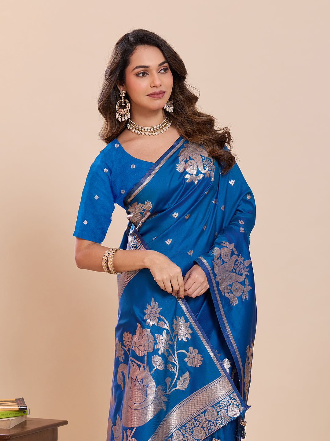 SWAN PAITHANI ST-ROYAL BLUE