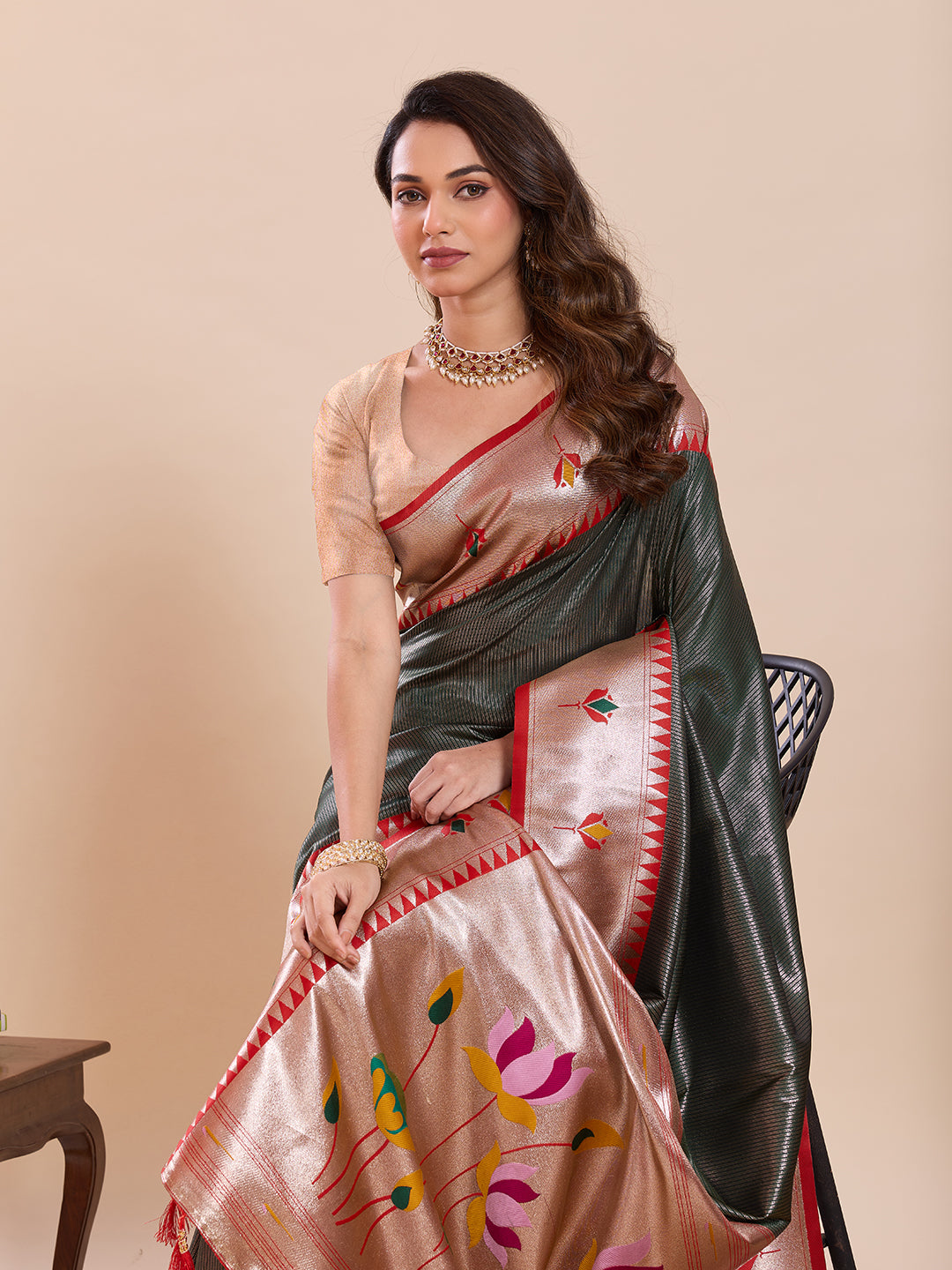LOTUS PAITHANI ST-GREEN