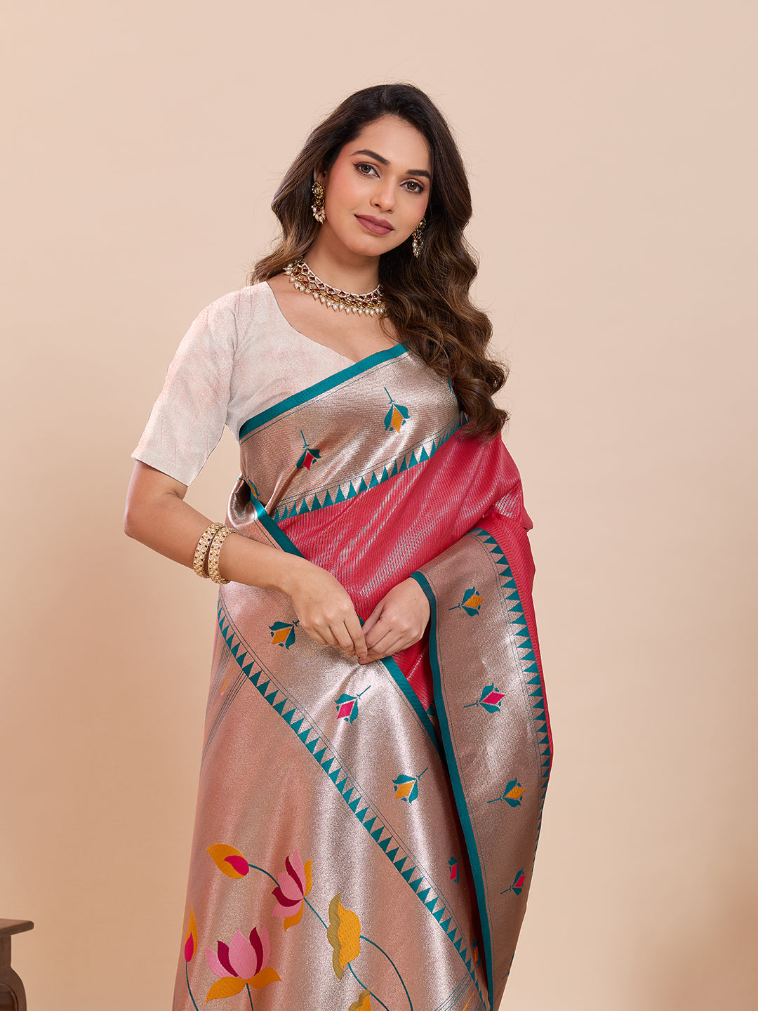 LOTUS PAITHANI ST-PINK