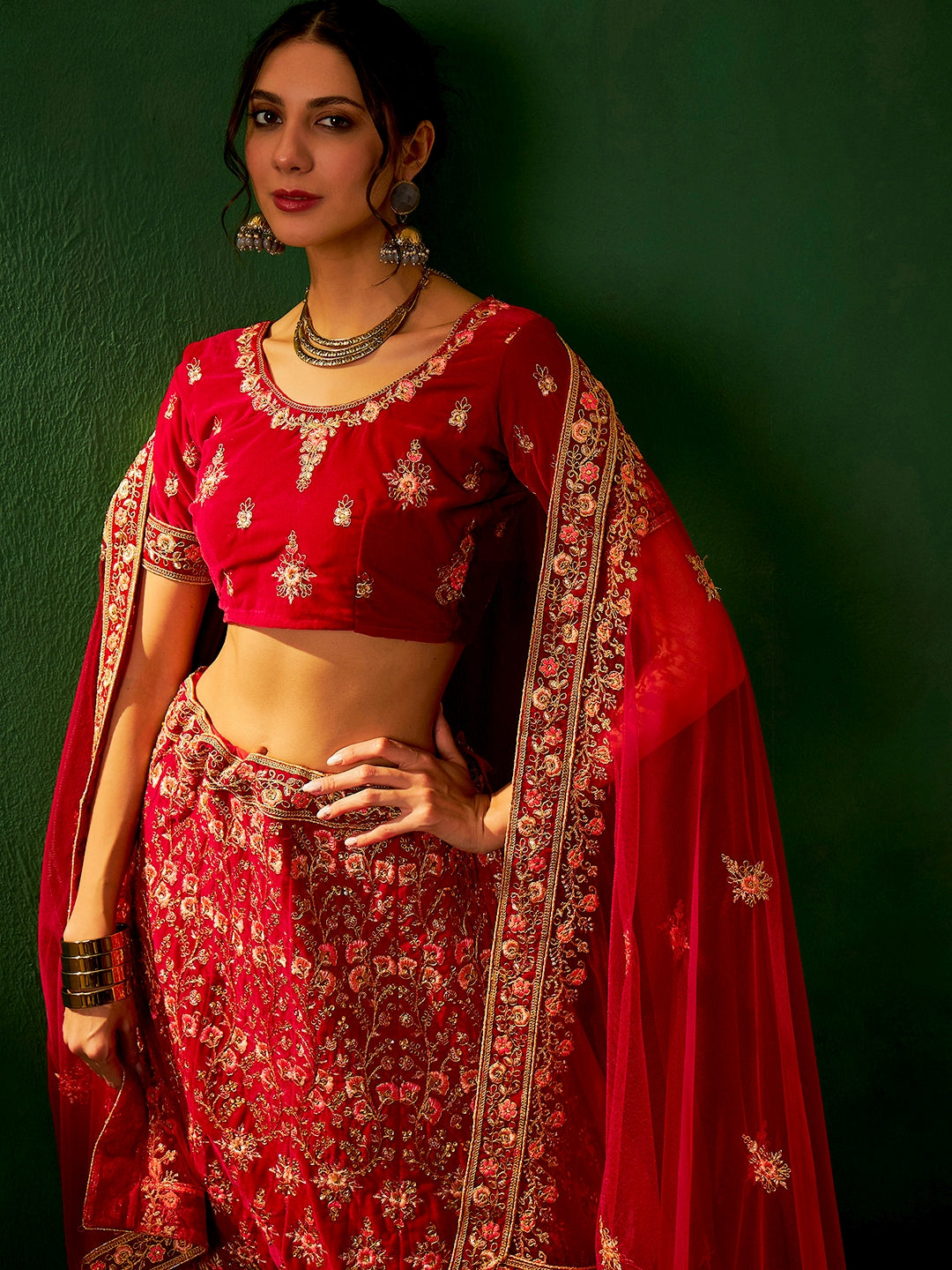 Sahi Surkh Lehenga