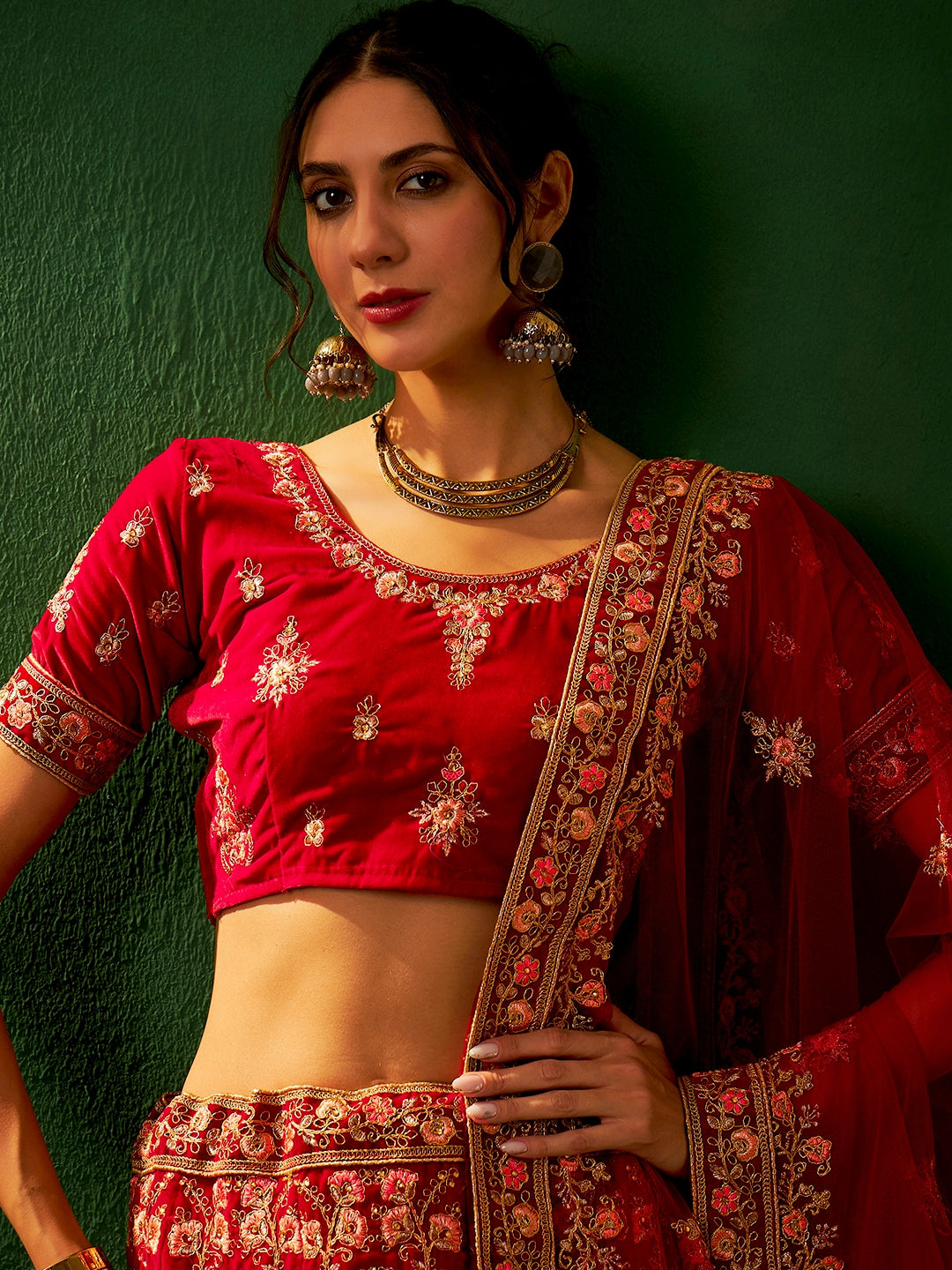 Sahi Surkh Lehenga