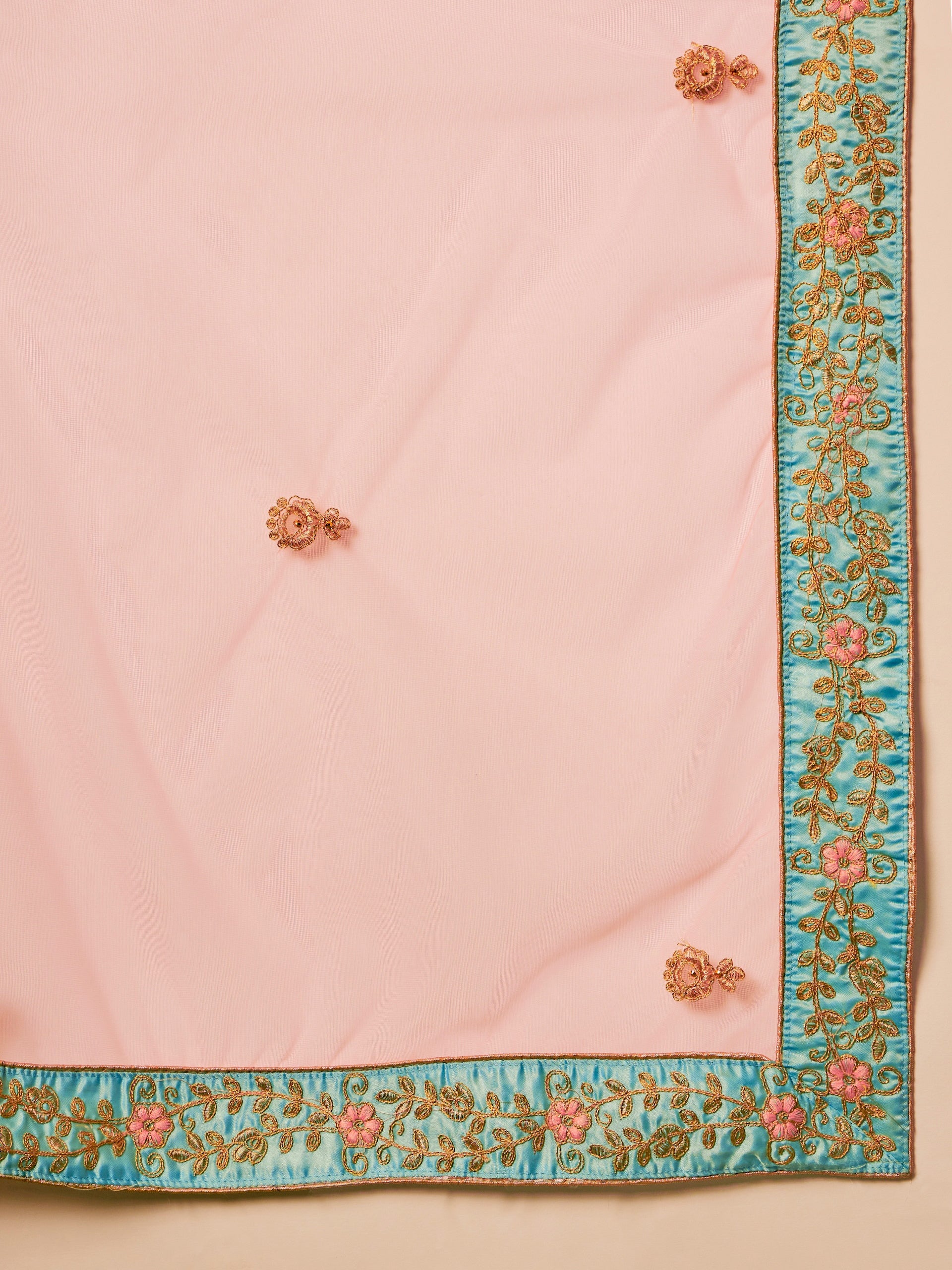 Gulabi Neelam Lehenga