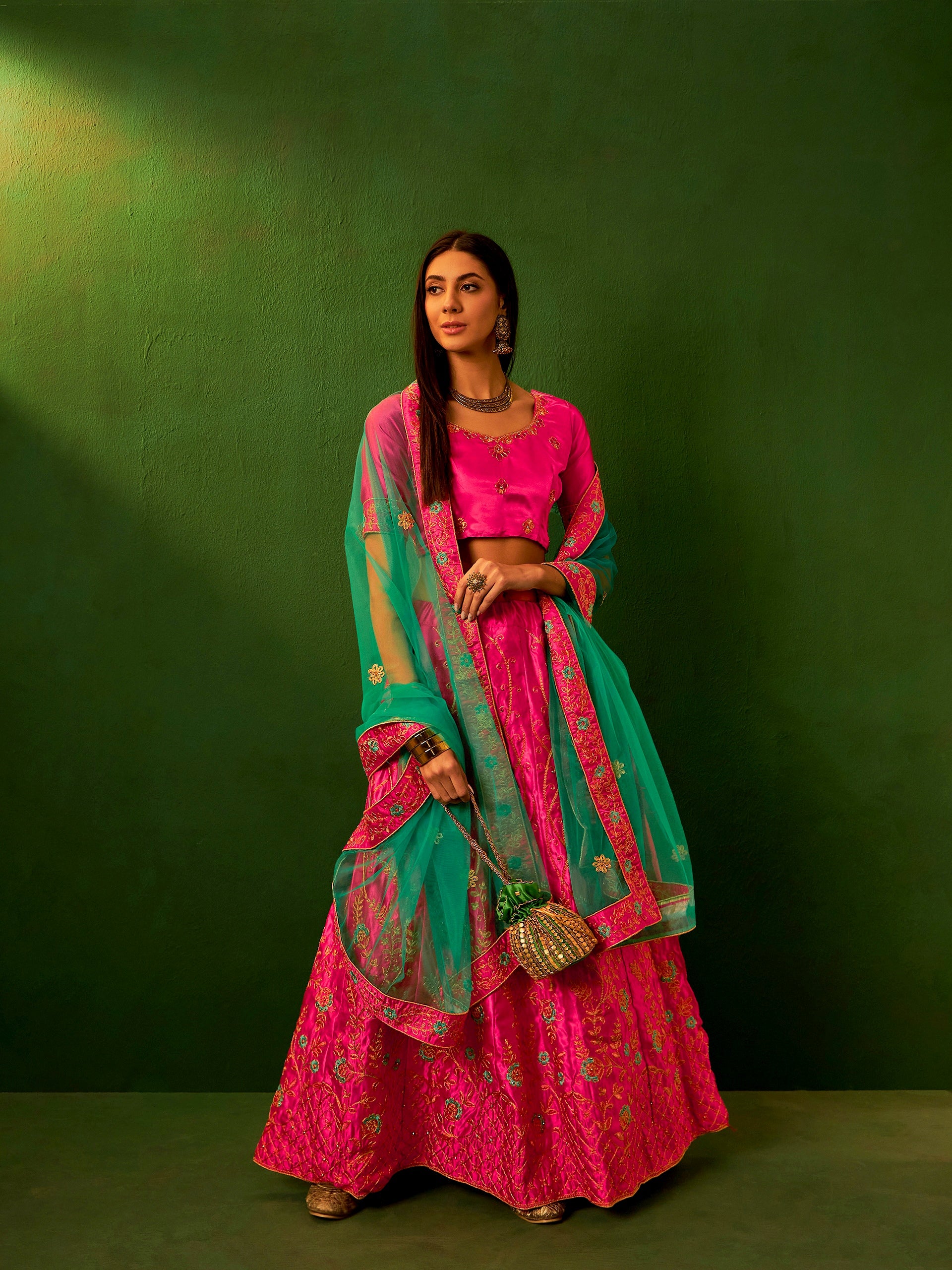Heavy Multi Zari Lehenga