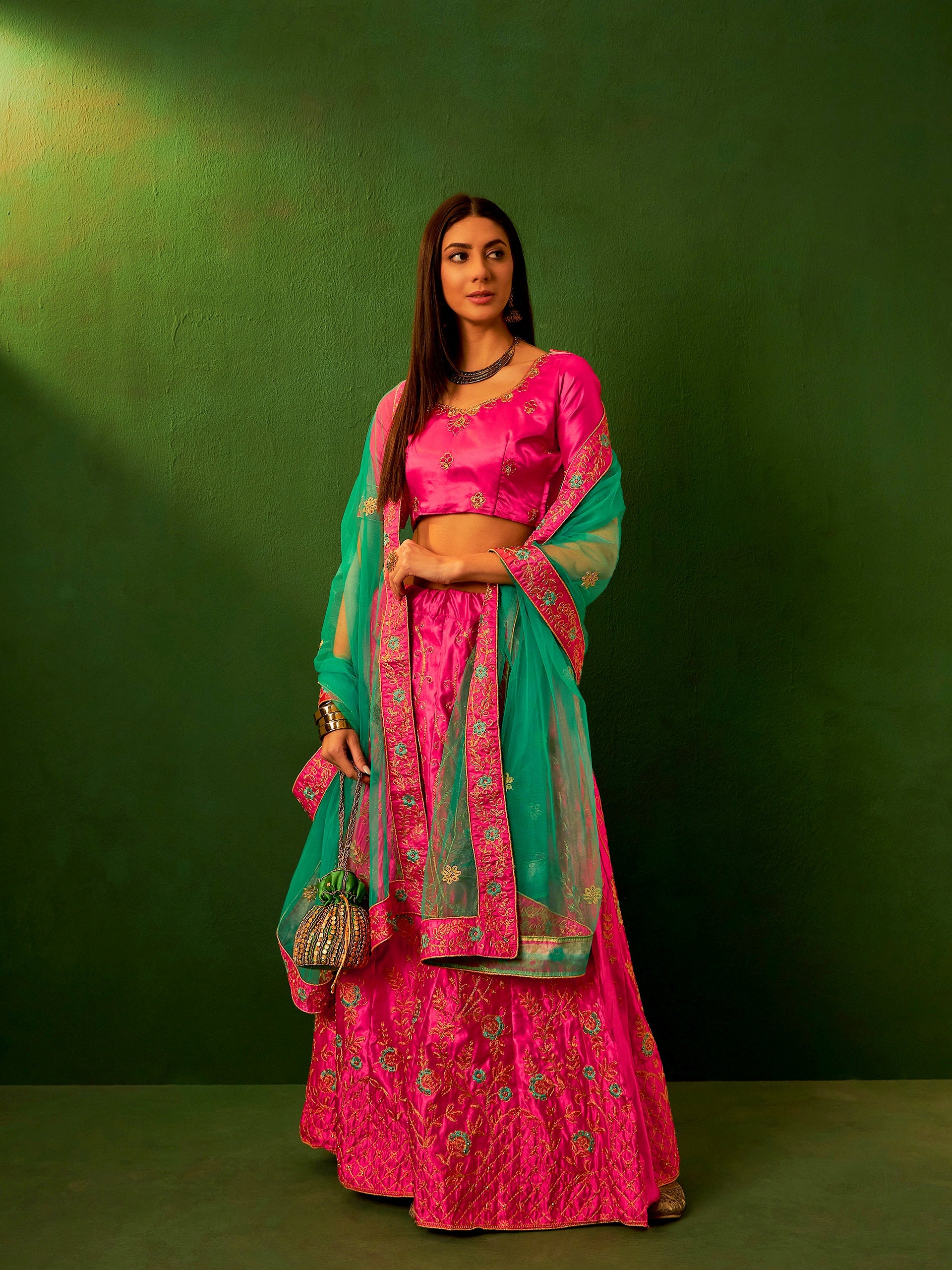 Heavy Multi Zari Lehenga
