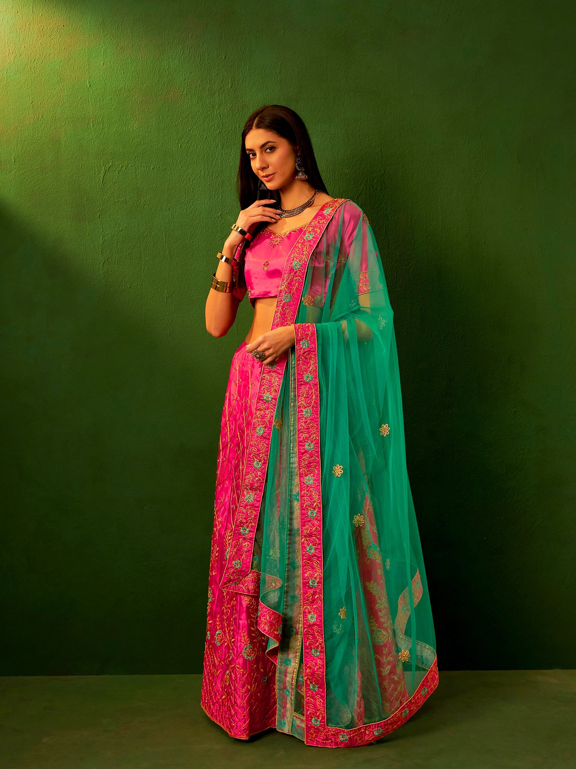 Heavy Multi Zari Lehenga