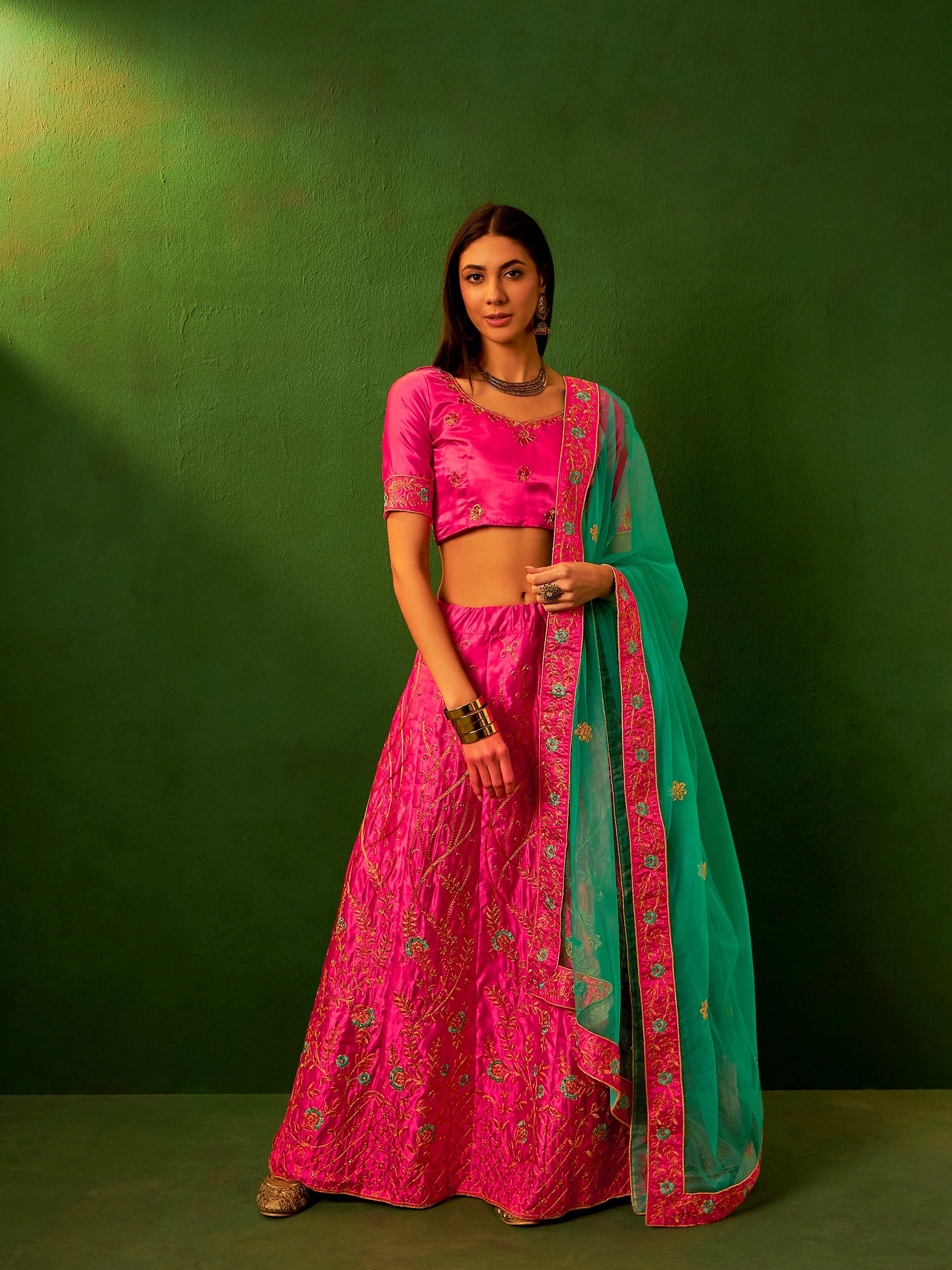 Heavy Multi Zari Lehenga