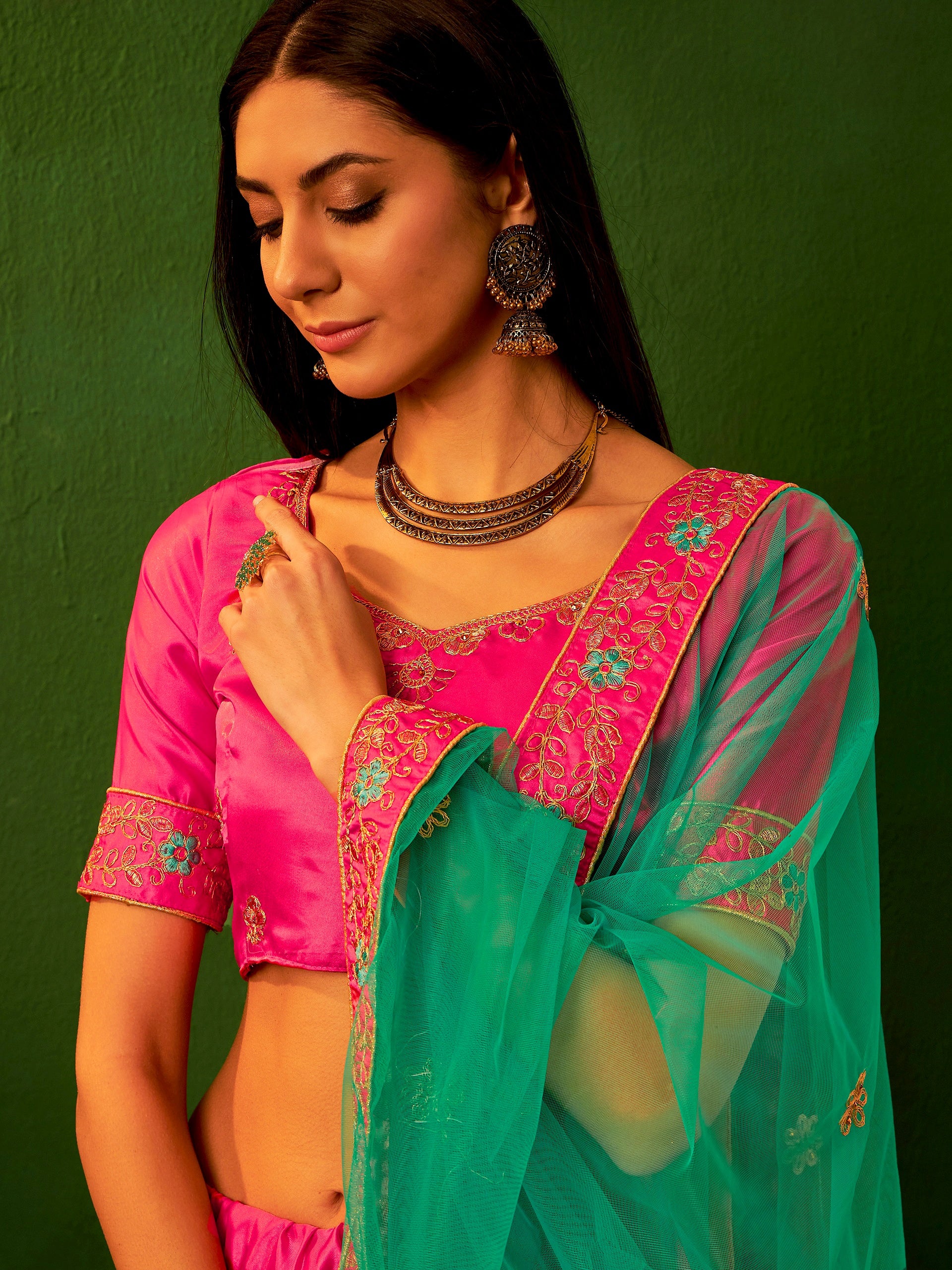 Heavy Multi Zari Lehenga
