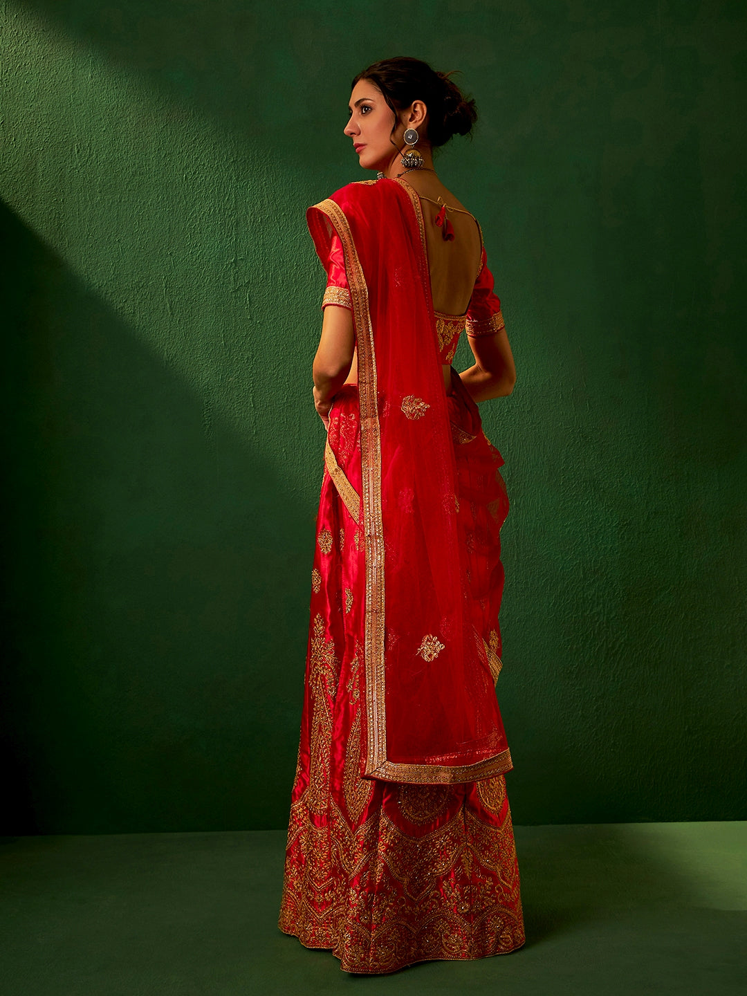 Suha Women Red  Lehenga