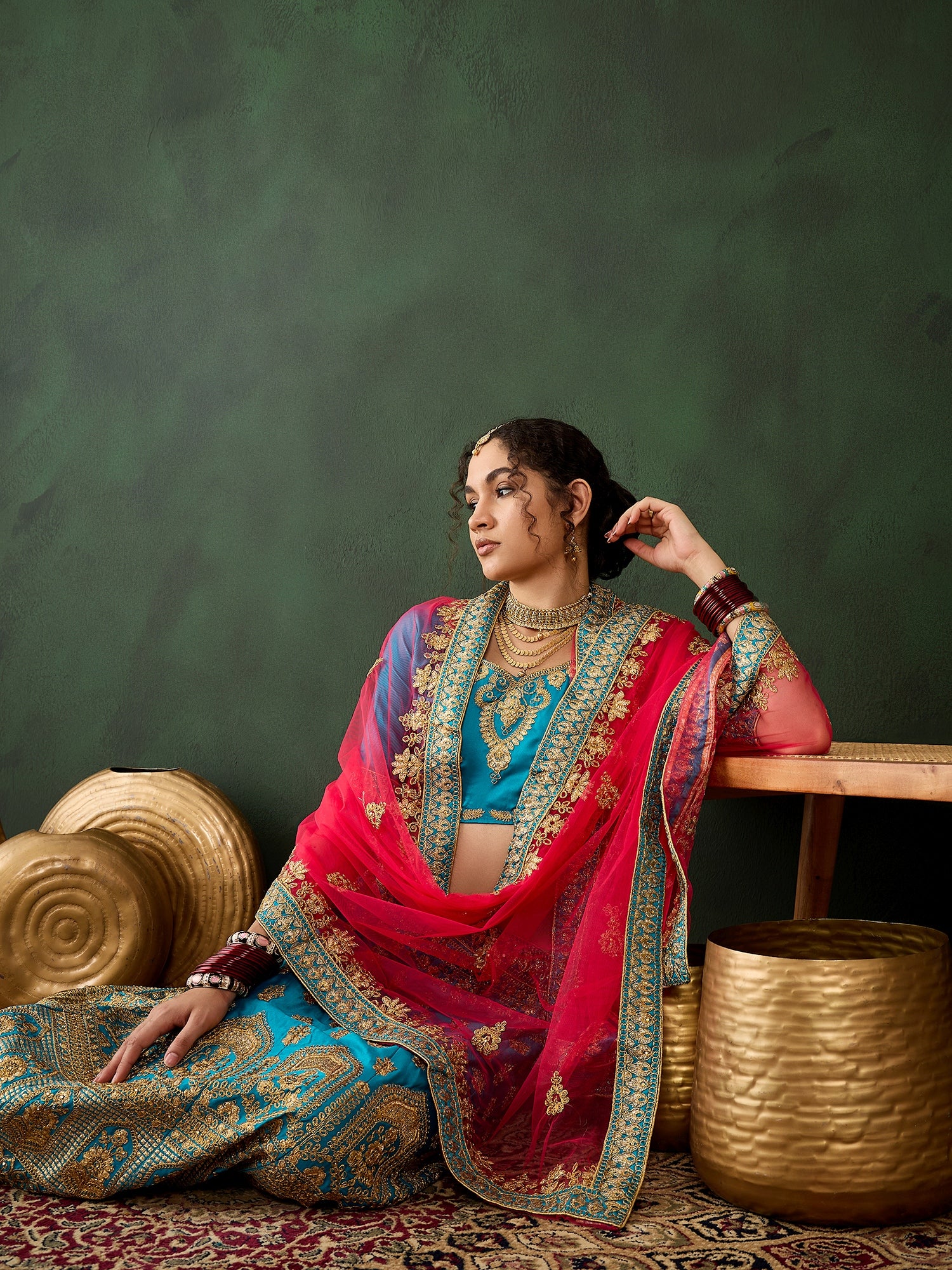 Exquisitely Crafted Heavy Zari Embroidery Lehenga