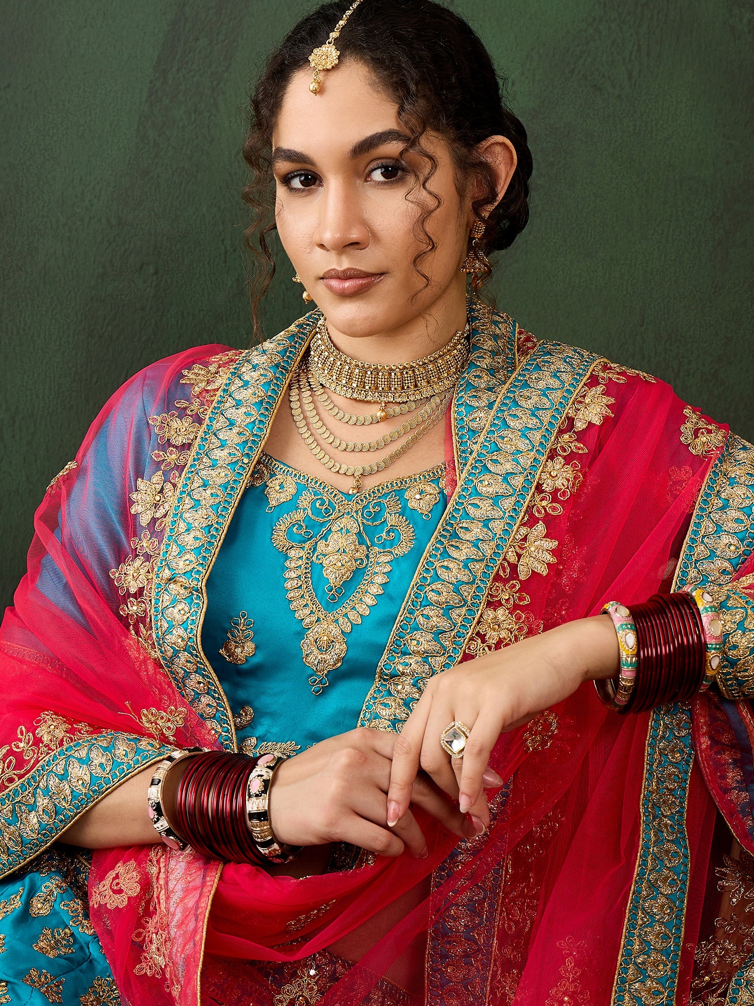 Exquisitely Crafted Heavy Zari Embroidery Lehenga