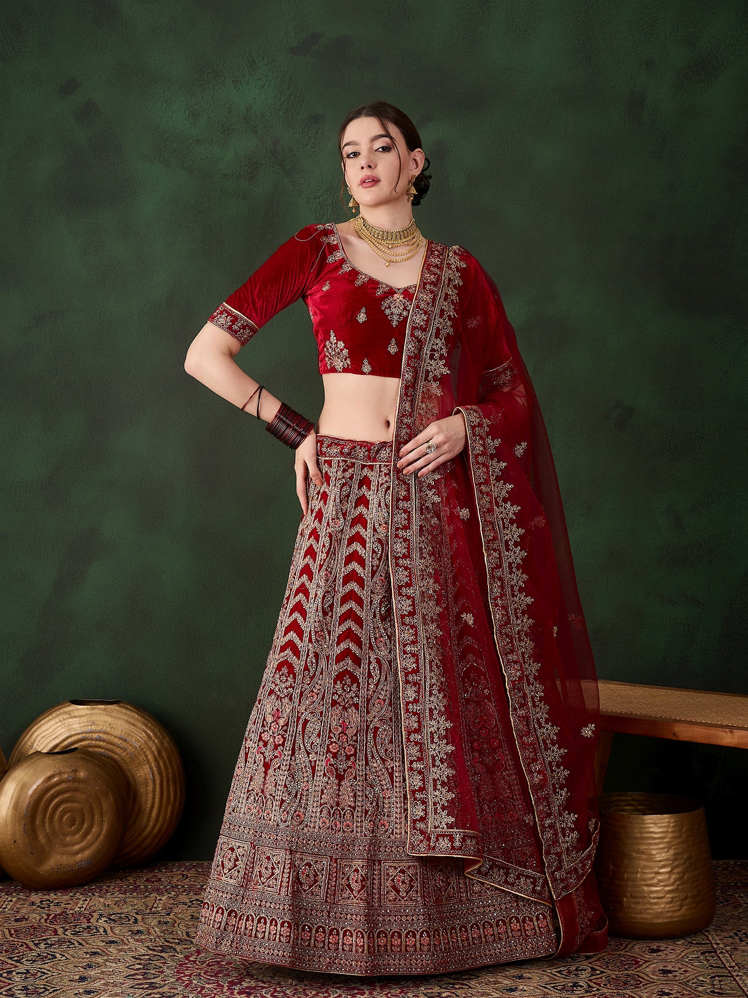 Gulnaar Zari Lehenga