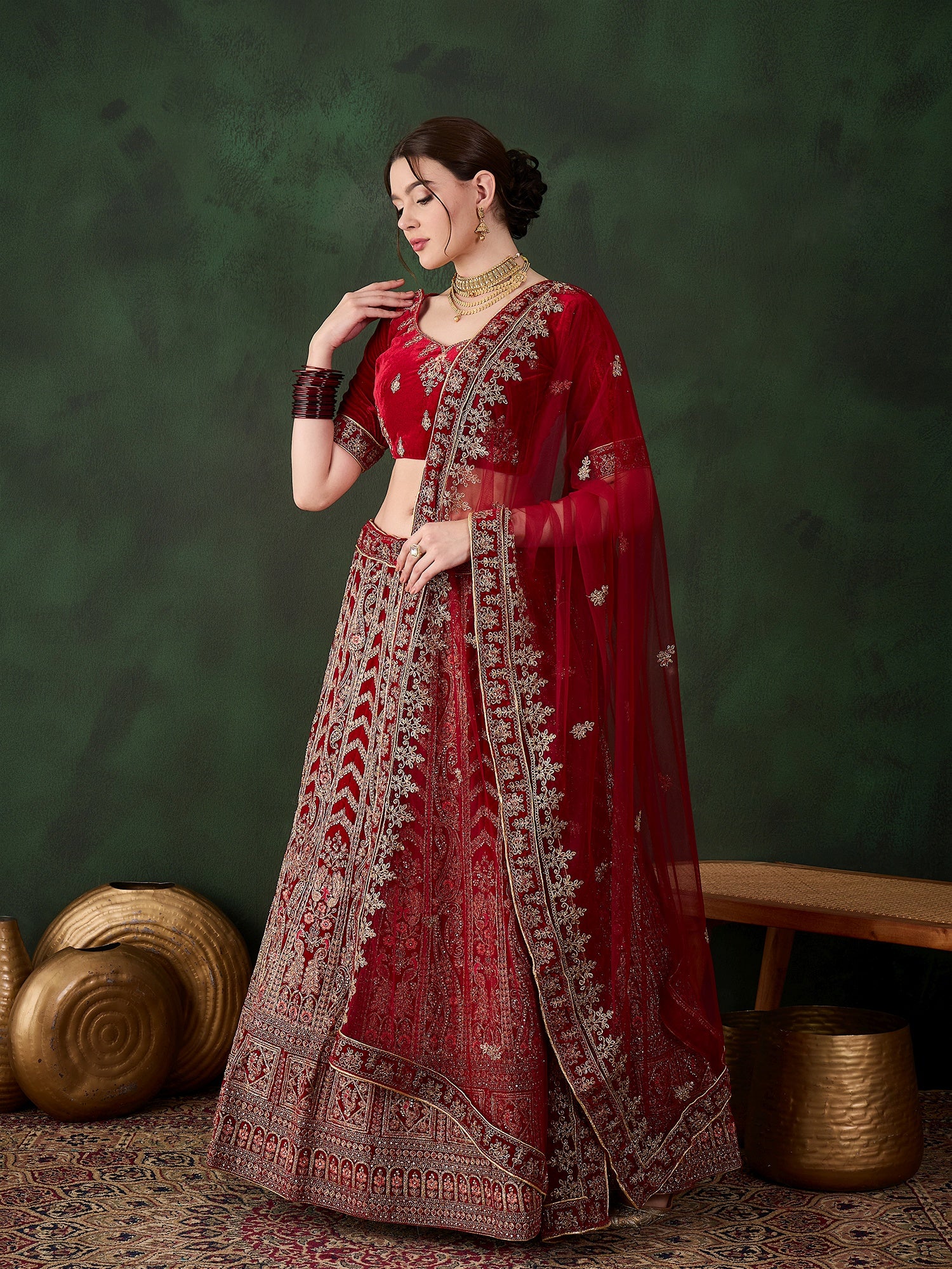 Gulnaar Zari Lehenga