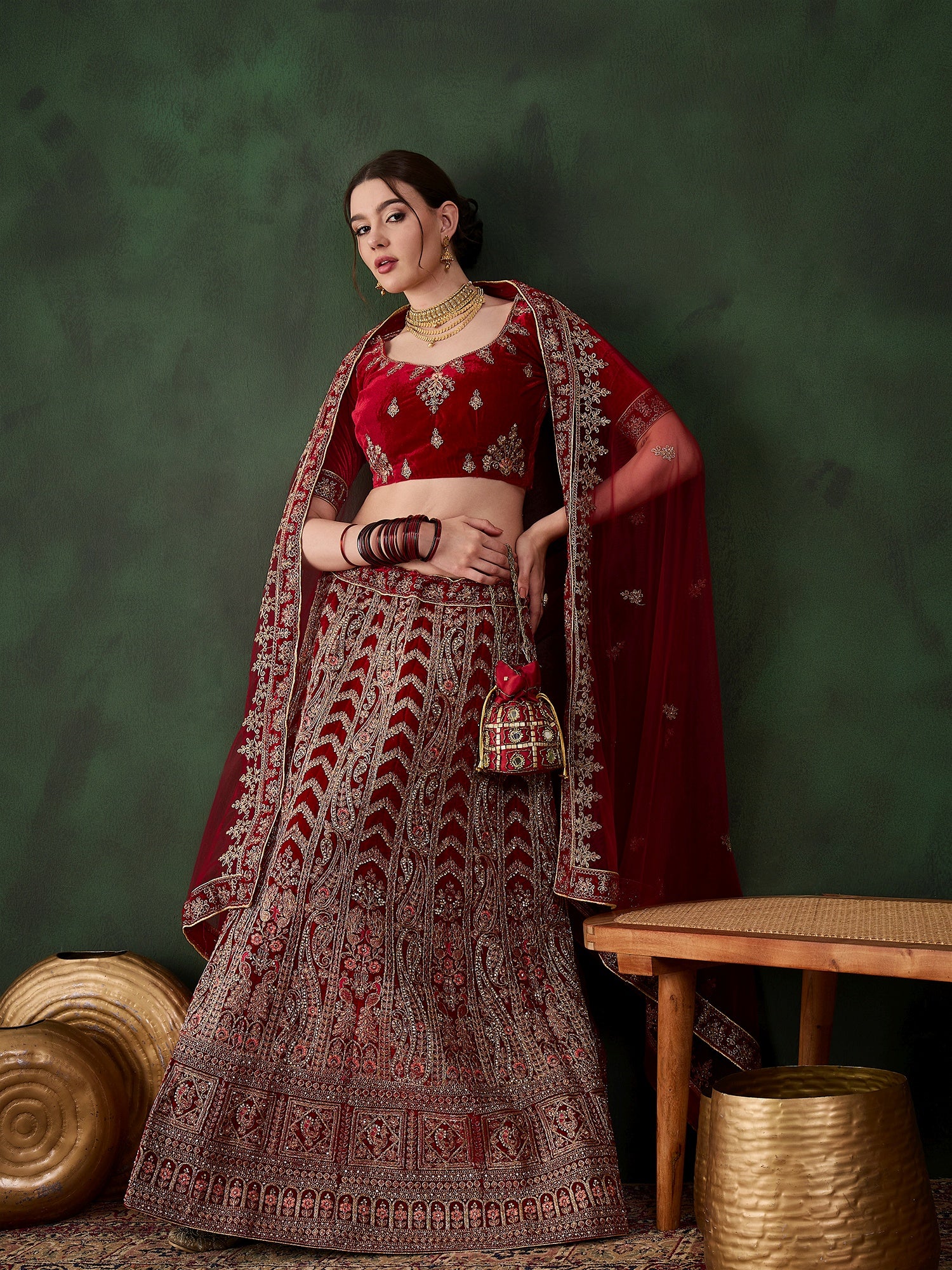Gulnaar Zari Lehenga