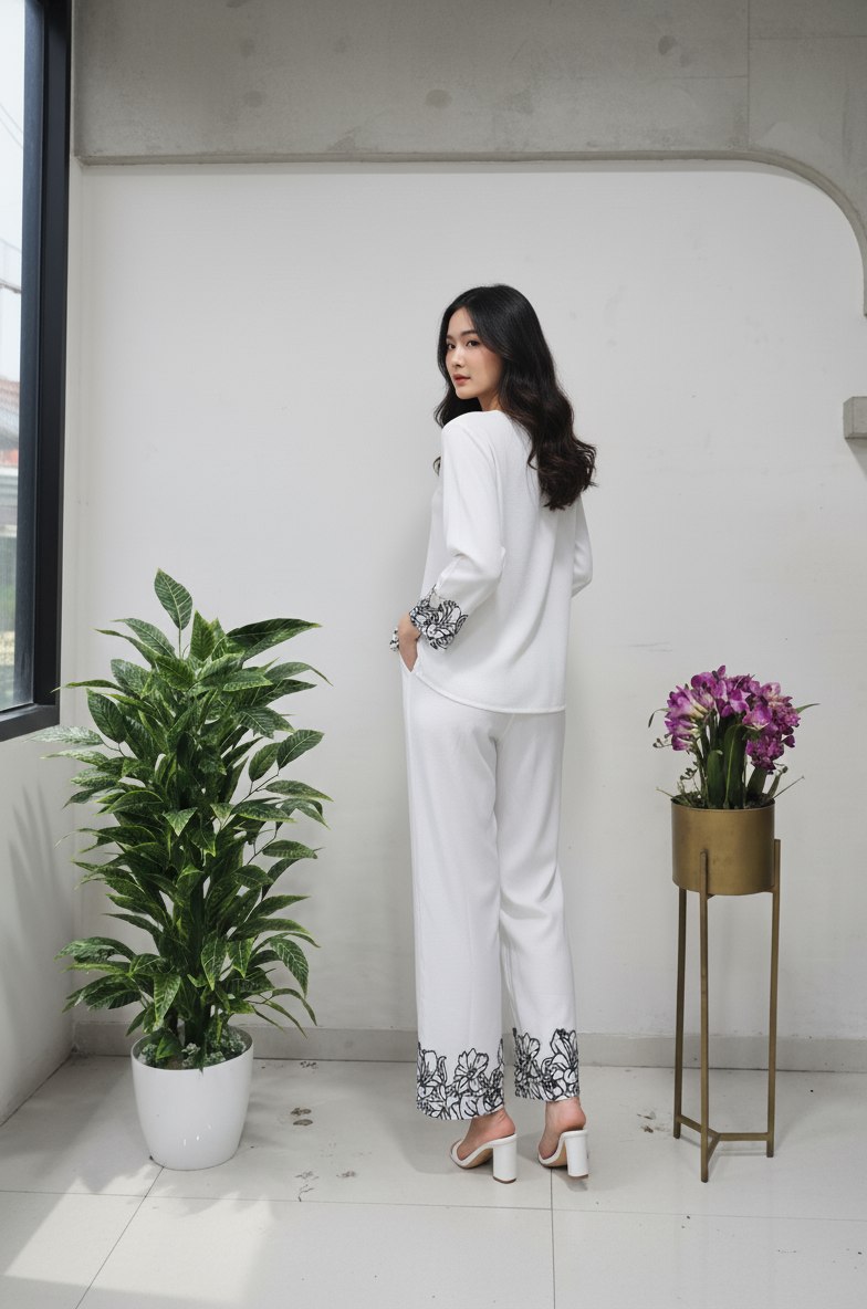 Chain Stitch Work Co-Ord Set